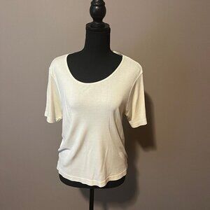 Cream Colored Casual Corner Women's Top Size Large